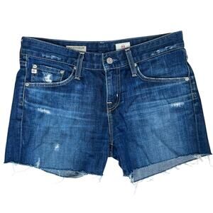 AG Adriano Goldschmied The Ex-Boyfriend Slouchy Slim Cut-Off Denim Jean Shorts